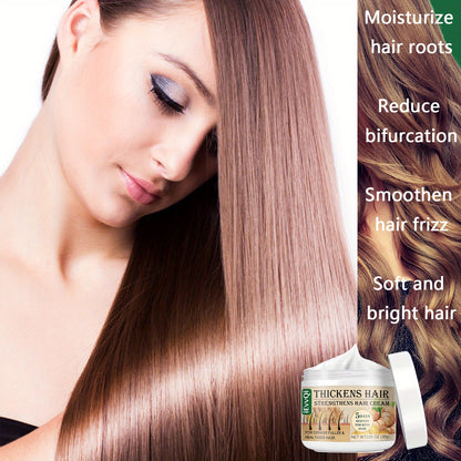 Ginger & Jojoba Oil Hair Thickening Cream - 30g | Enhances Fullness & Strength for All Hair Types, with Biotin & Ginseng Extracts,