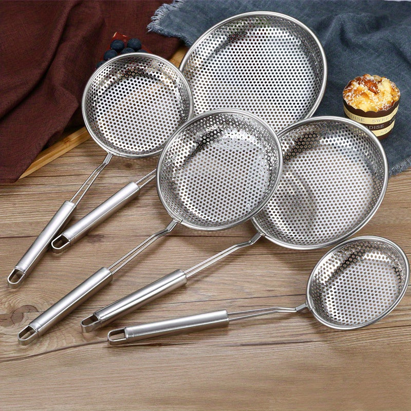 Stainless Steel Kitchen Utensil Set - Durable, Multi-Size Slotted Spoons for Draining & Cooking - Perfect for RVs