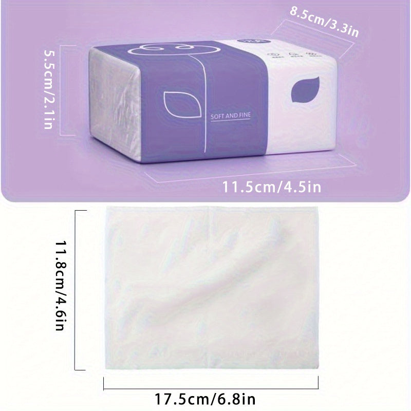 6pcs Soft and Thick 4-Ply Paper Towels, 240 Sheets per Pack, Recyclable, Absorbent Facial Tissues, 3-Ply Virgin Wood Pulp, for Home and Travel Use, Ideal for Cleaning