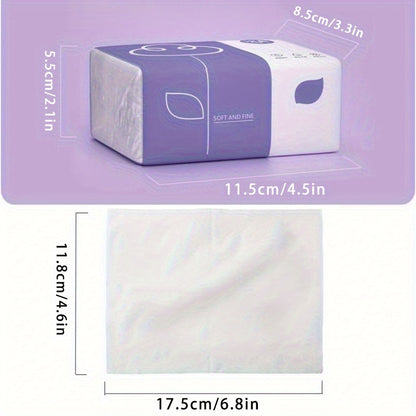 6pcs Soft and Thick 4-Ply Paper Towels, 240 Sheets per Pack, Recyclable, Absorbent Facial Tissues, 3-Ply Virgin Wood Pulp, for Home and Travel Use, Ideal for Cleaning