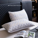 Luxury Hotel Bed Pillow with Quilted Design and Yellow Accents - Machine Washable, High-Quality, Perfect for Side or Back Sleeping - Outdoor Camping Pillow - Space Themed - Zipper Closure - Relaxed Style - Suitable for All Se