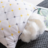 Luxury Hotel Bed Pillow with Quilted Design and Yellow Accents - Machine Washable, High-Quality, Perfect for Side or Back Sleeping - Outdoor Camping Pillow - Space Themed - Zipper Closure - Relaxed Style - Suitable for All Se