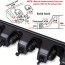 Broom & Mop Holder Wall Mount - 1pc Heavy Duty Tool Organizer for Garden, Laundry Room, Closet, Garage - 5 Slot & 6 Hook Hanger for Rake, Shovel, Mops - Plastic Utility Rack