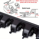 Broom & Mop Holder Wall Mount - 1pc Heavy Duty Tool Organizer for Garden, Laundry Room, Closet, Garage - 5 Slot & 6 Hook Hanger for Rake, Shovel, Mops - Plastic Utility Rack