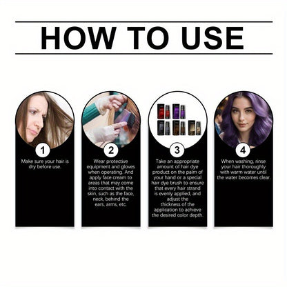 Instant Hair Color Shampoo for Gray Hair - 3-in-1 Natural Dye, Easy & Mess-Free, Long-Lasting, No Damage - Quick Results in Minutes,