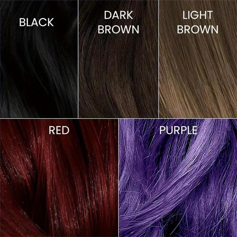 Instant Hair Color Shampoo for Gray Hair - 3-in-1 Natural Dye, Easy & Mess-Free, Long-Lasting, No Damage - Quick Results in Minutes,