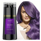 Instant Hair Color Shampoo for Gray Hair - 3-in-1 Natural Dye, Easy & Mess-Free, Long-Lasting, No Damage - Quick Results in Minutes,