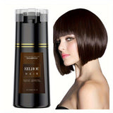 Instant Hair Color Shampoo for Gray Hair - 3-in-1 Natural Dye, Easy & Mess-Free, Long-Lasting, No Damage - Quick Results in Minutes,