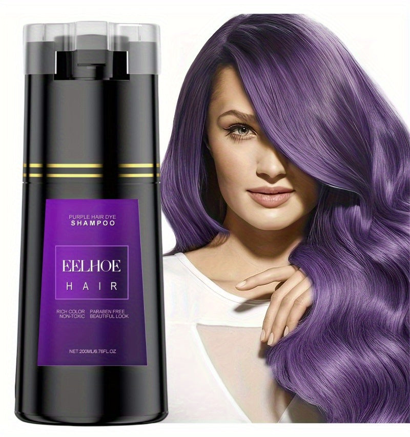 Instant Hair Color Shampoo for Gray Hair - 3-in-1 Natural Dye, Easy & Mess-Free, Long-Lasting, No Damage - Quick Results in Minutes,