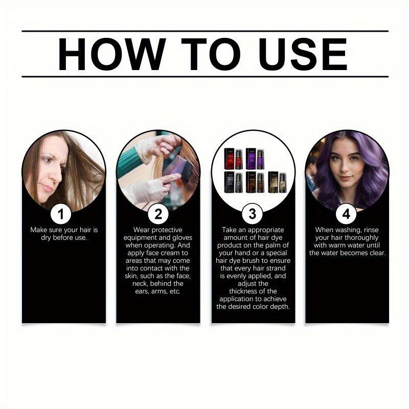 Instant Hair Color Shampoo for Gray Hair - 3-in-1 Natural Dye, Easy & Mess-Free, Long-Lasting, No Damage - Quick Results in Minutes,