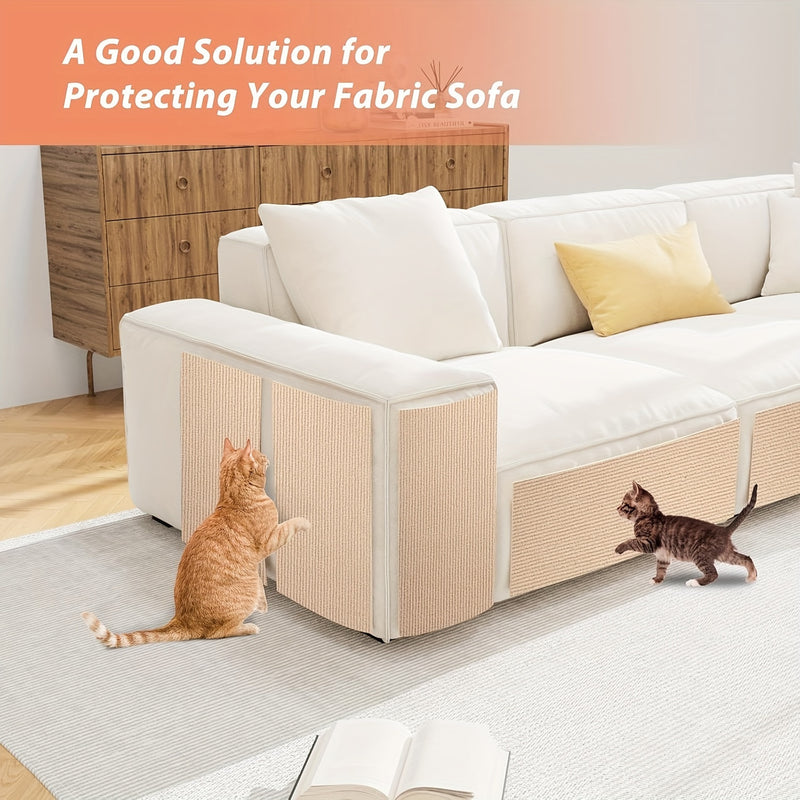 1pc Self-Adhesive Cat Scratching Pad - 39.88cm x 100.08cm Polyester Material, Ideal for Claw Care and Furniture Protection, Easy to Assemble, Multipurpose for Cats