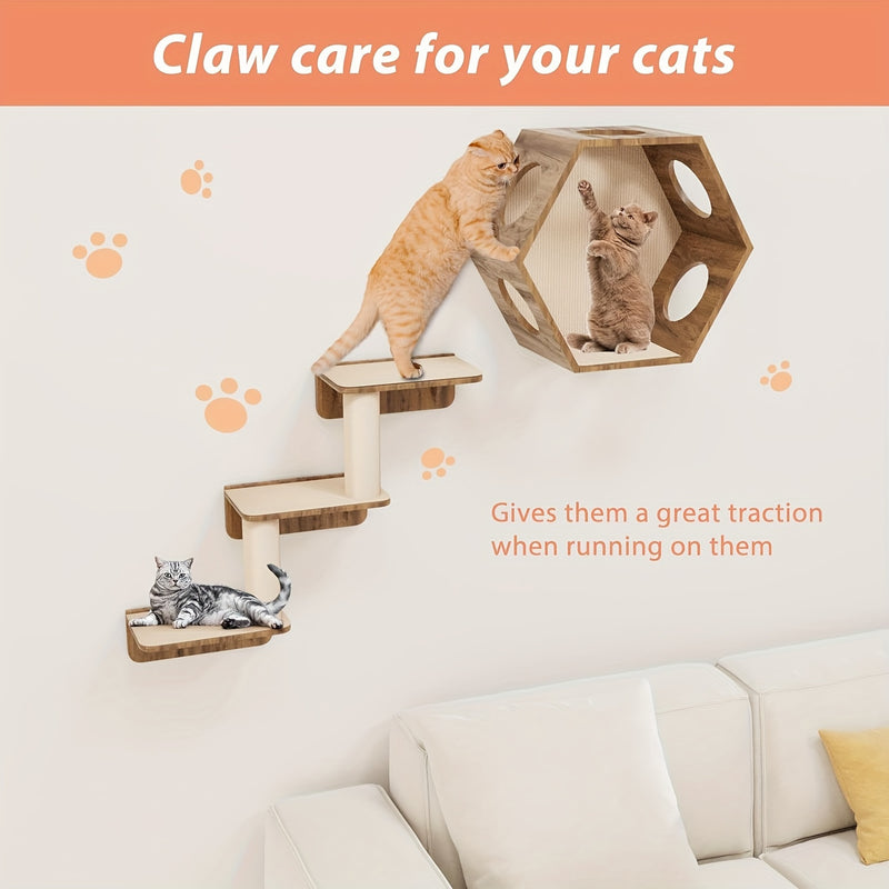 1pc Self-Adhesive Cat Scratching Pad - 39.88cm x 100.08cm Polyester Material, Ideal for Claw Care and Furniture Protection, Easy to Assemble, Multipurpose for Cats