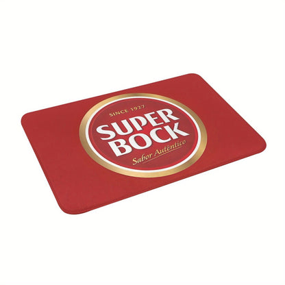 Super Bock-Inspired Lightweight Polyester Doormat - Machine Washable, Rectangle Kitchen &amp; Outdoor Rug for Home Decor