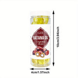 GZE Hair Batana Oil Capsules - Cold-Pressed and Unrefined Oil for Hair, Fortifies Weak and Dry Hair - Non-Greasy Formula Enriched with Antioxidant Vitamins - 20 Capsules
