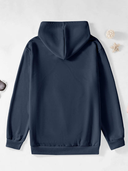 Men's Casual Hoodie with Security Print - Cozy &amp; Stylish Long Sleeve Pullover for Fall/Winter, Polyester Blend