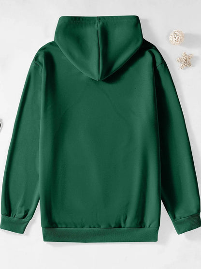 Men's Casual Hoodie with Security Print - Cozy &amp; Stylish Long Sleeve Pullover for Fall/Winter, Polyester Blend