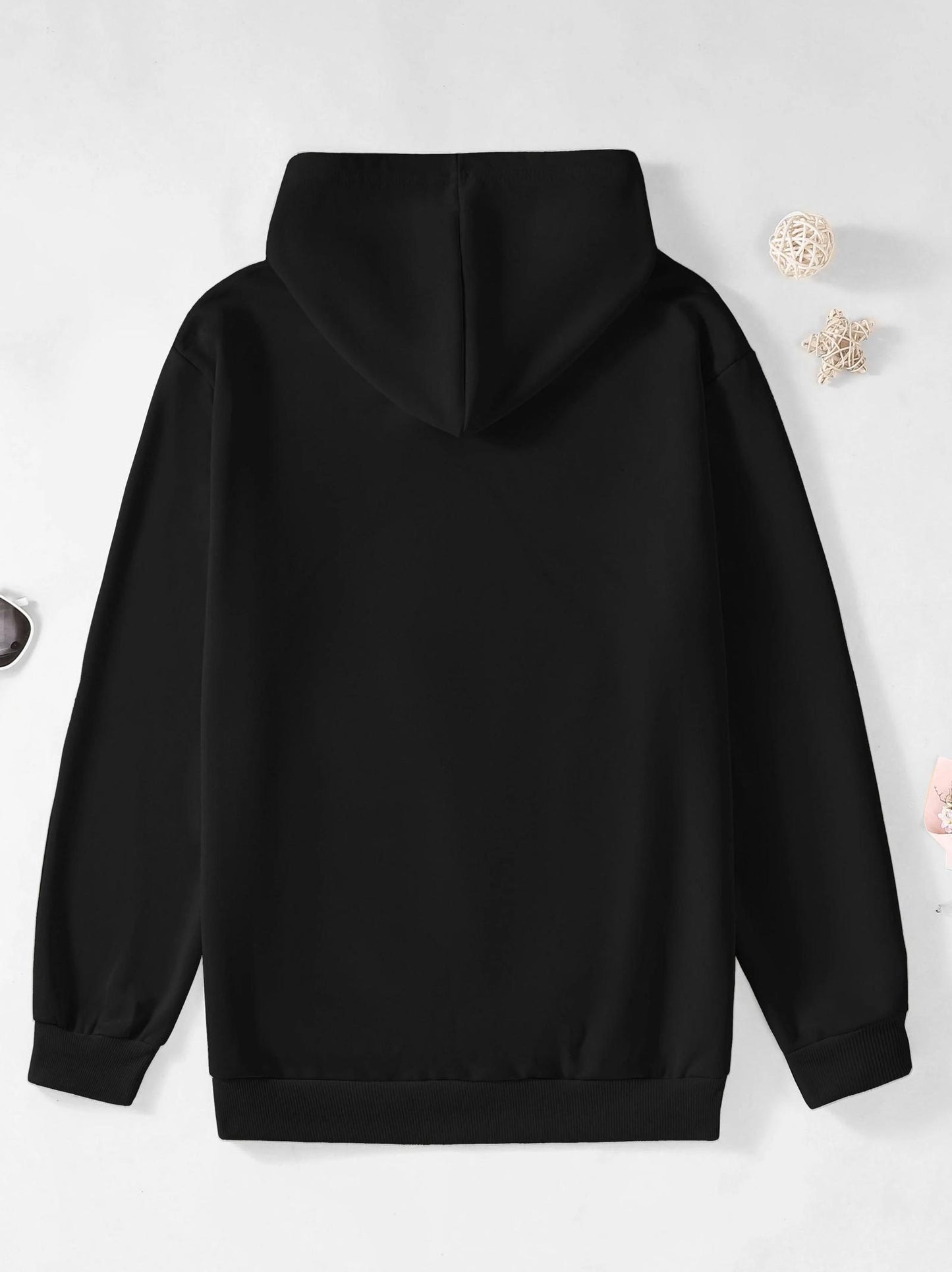 Men's Casual Hoodie with Security Print - Cozy & Stylish Long Sleeve Pullover for Fall/Winter, Polyester Blend