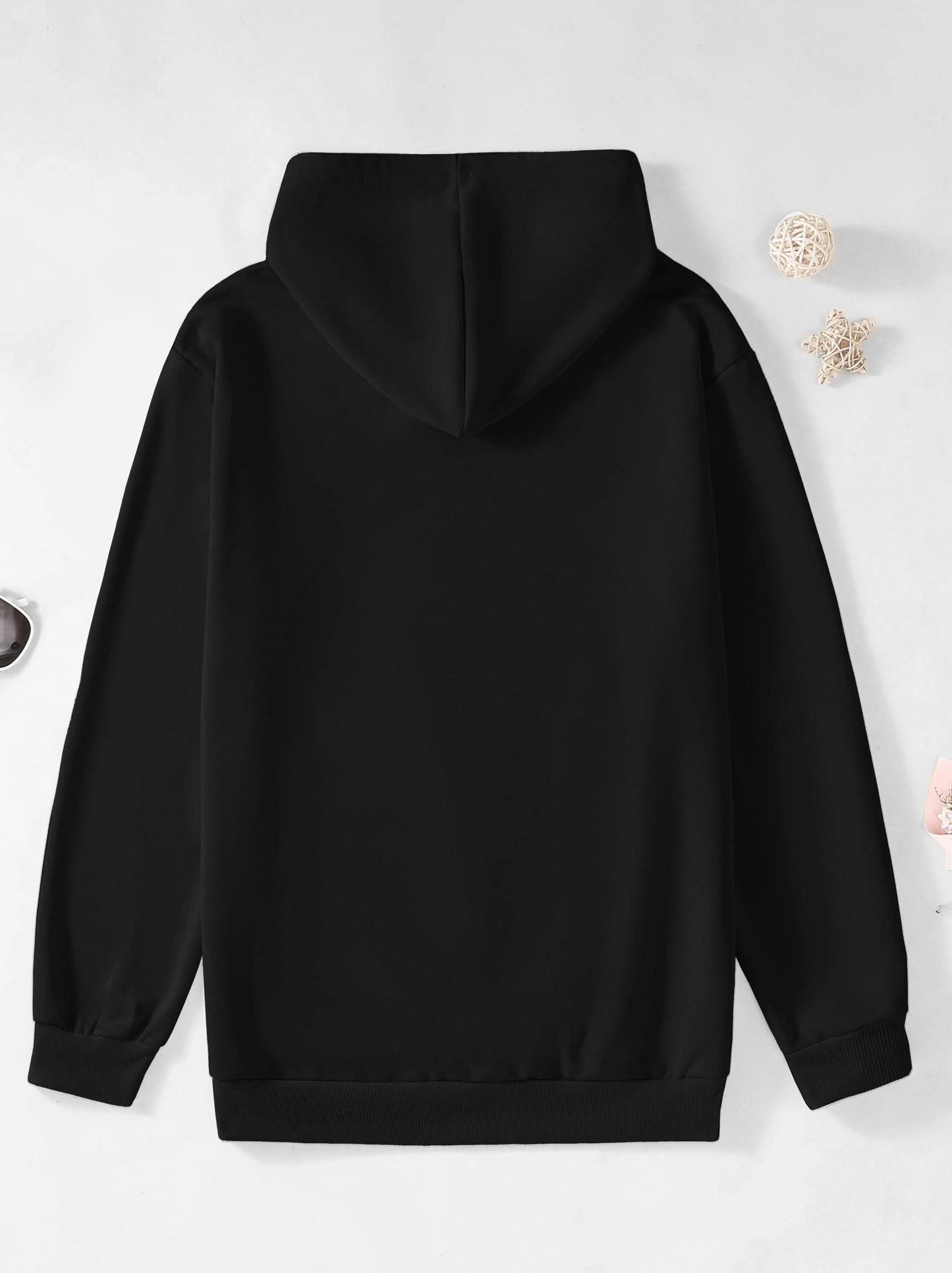 Men's Casual Hoodie with Security Print - Cozy &amp; Stylish Long Sleeve Pullover for Fall/Winter, Polyester Blend