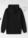 Men's Casual Hoodie with Security Print - Cozy & Stylish Long Sleeve Pullover for Fall/Winter, Polyester Blend