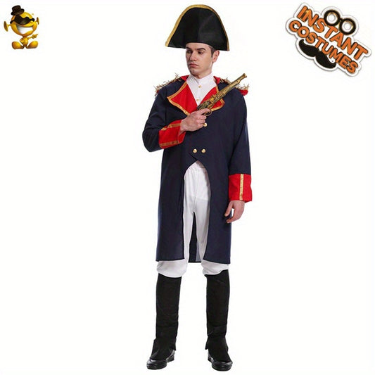 Glamorous Adult Pirate Costume - 1pc Polyester Movie and TV Character Roleplay Outfit for Halloween, Stage Performance, Masquerade Party, Cosplay Dress-Up Props