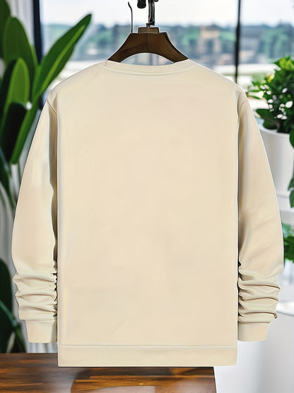 Berlin Germany Security Graphic Casual Sweatshirt for Men - Crew Neck Polyester Knit Active Pullover with Slight Stretch, Regular Fit Autumn/Winter Sportswear
