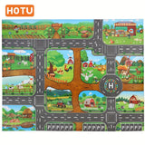 Versatile Traffic Play Mat - Educational Route Map for Youngsters, Ideal Room Decor & Gift for Halloween and Christmas