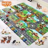 Versatile Traffic Play Mat - Educational Route Map for Youngsters, Ideal Room Decor & Gift for Halloween and Christmas
