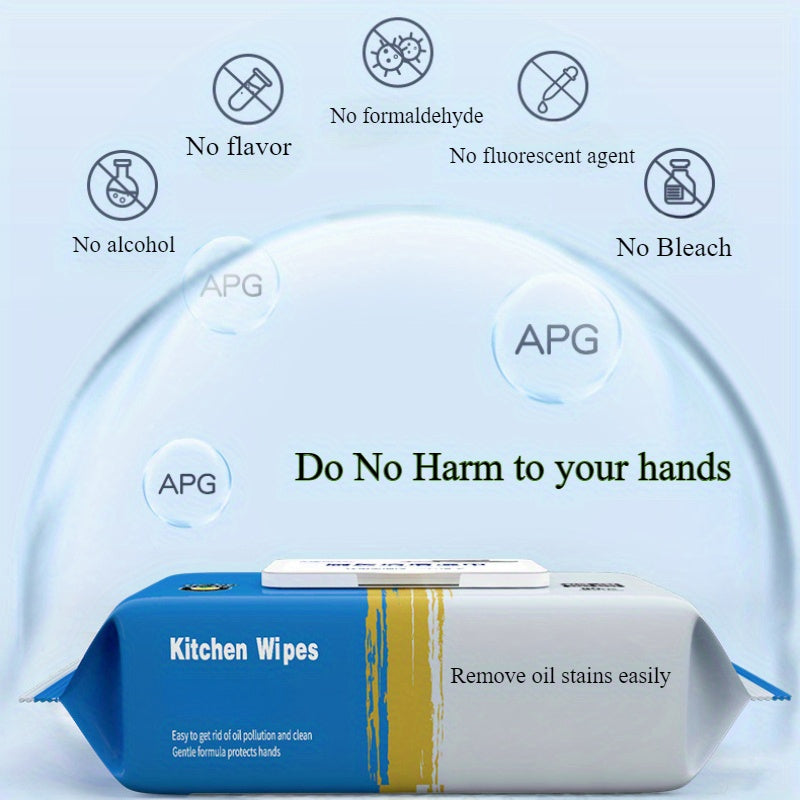 1 Pack Contemporary Kitchen Wet Wipes, Extra Strength Grease & Oil Removal, Thick Non-Woven Fabric, Hand Wash Only, Lightweight, Vegetable Theme, Oblong Shape, Polyester & Terrycloth Blend, Plastic Cover