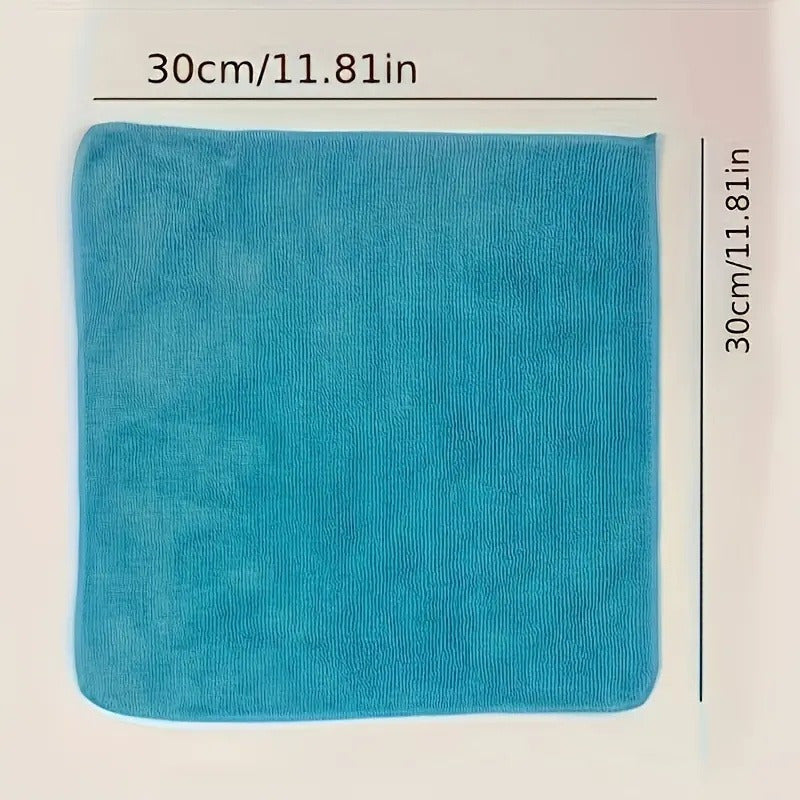 5-Pack Microfiber Cleaning Towels, Ultra-Absorbent Dish Cloths, Scratch-Resistant, Oil & Stain Remover, Multi-Use for Kitchen & Bathroom, Dishwasher Safe, Home Essentials