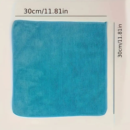 5-Pack Microfiber Cleaning Towels, Ultra-Absorbent Dish Cloths, Scratch-Resistant, Oil & Stain Remover, Multi-Use for Kitchen & Bathroom, Dishwasher Safe, Home Essentials