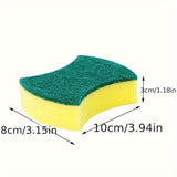 Stackable Kitchen Sponges: Yellow and Green Super Absorbent Scrubbers for Dishes and Pots