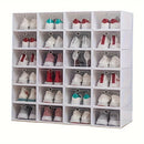 10pcs Stackable Shoe Organizer Boxes with Lids - Durable Plastic, Waterproof, Multi-Functional Storage for Shoes & Accessories