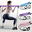 1pc Purple Pilates Bar Kit with Adjustable Resistance Band - Stainless Steel Exercise Stick for Men & Women - Perfect for Home Gym, Yoga, Squats, & Body Shaping - Lightweight & Easy to Assemble, Gym Accessories
