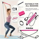 1pc Purple Pilates Bar Kit with Adjustable Resistance Band - Stainless Steel Exercise Stick for Men & Women - Perfect for Home Gym, Yoga, Squats, & Body Shaping - Lightweight & Easy to Assemble, Gym Accessories