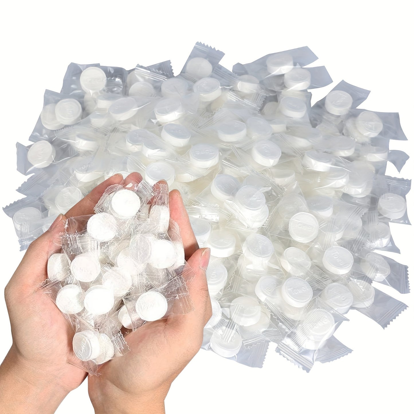 Paquete de 100 toallas comprimidas, toallitas húmedas portátiles, toallas sanitarias, toallas para belleza y actividades al aire libre, fáciles de transportar para pequeños negocios y hoteles, pañuelos desechables comerciales.