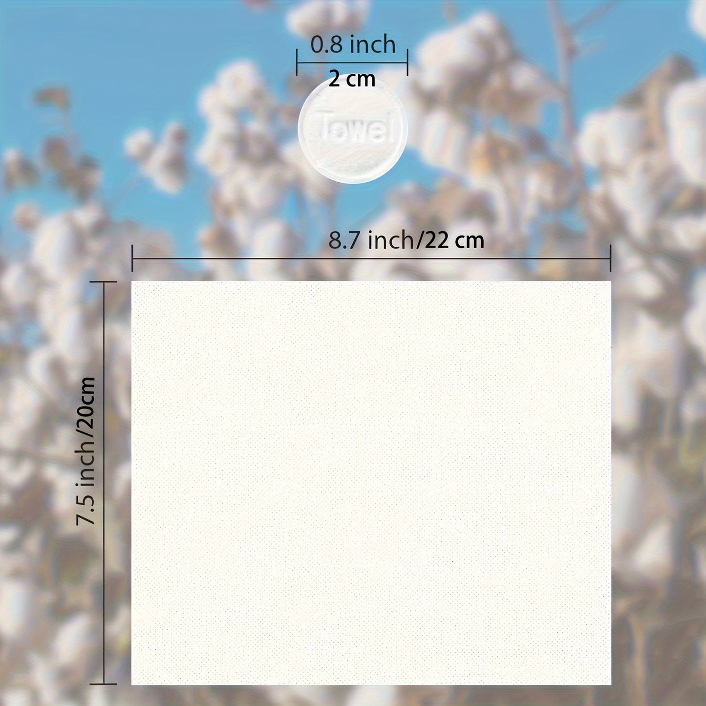 Paquete de 100 toallas comprimidas, toallitas húmedas portátiles, toallas sanitarias, toallas para belleza y actividades al aire libre, fáciles de transportar para pequeños negocios y hoteles, pañuelos desechables comerciales.