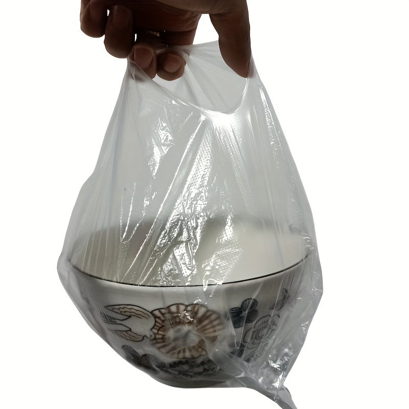 Large Transparent Disposable Freshness Bags - Perfect for Supermarket & Convenience Store Food Storage