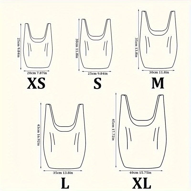 Large Transparent Disposable Freshness Bags - Perfect for Supermarket & Convenience Store Food Storage