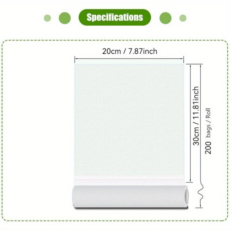 Large Transparent Disposable Freshness Bags - Perfect for Supermarket & Convenience Store Food Storage