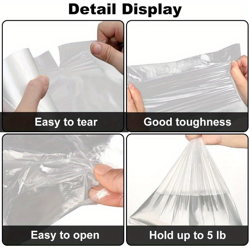 Large Transparent Disposable Freshness Bags - Perfect for Supermarket & Convenience Store Food Storage