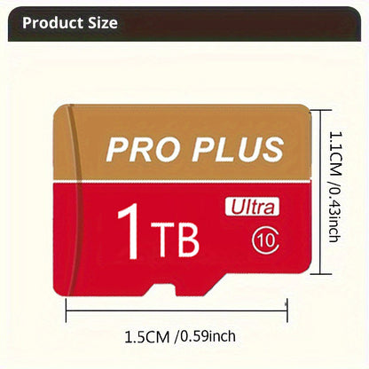 1TB High-Speed TF Card, Ultra 10 Class, Quick Read, Safe and Stable, Durable and Strong, for Tablet, Camera, Phone, Dashcam, X-Ray Protection Monitoring, Micro SD Card