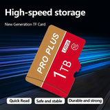 Tarjeta TF de alta velocidad de 1 TB, clase Ultra 10, lectura rápida, segura, estable, duradera y resistente, para tabletas, cámaras, teléfonos, cámaras de salpicadero, monitorización de protección contra rayos X y tarjeta Micro SD.