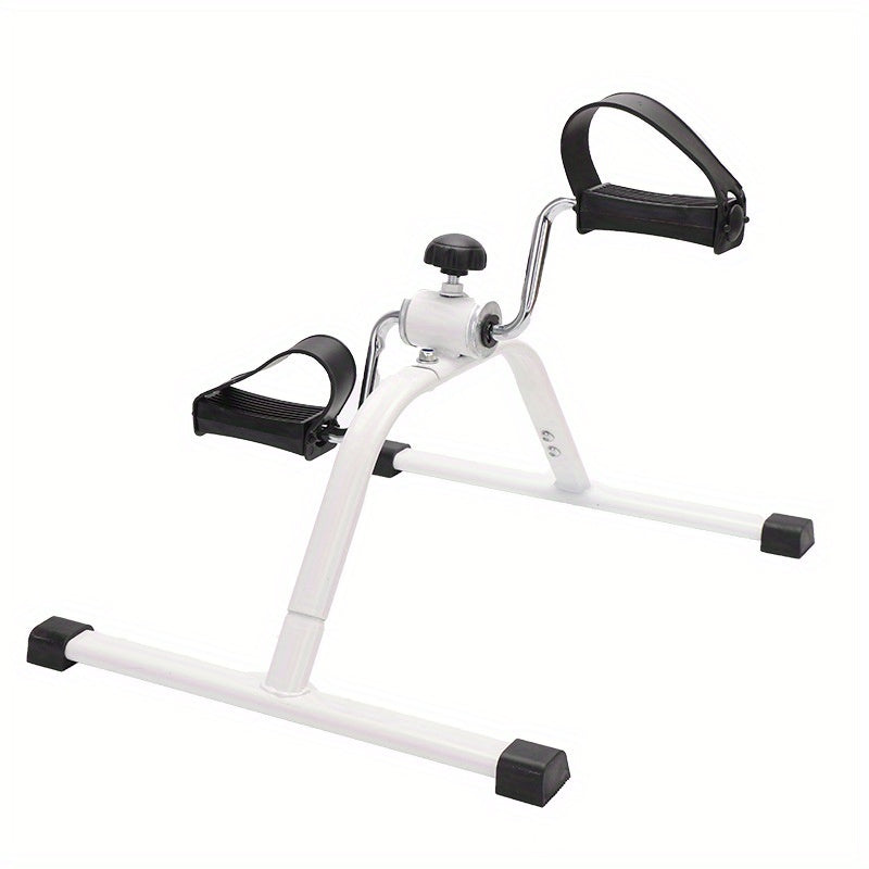 Stepper plegable para oficina en casa - Bicicleta de ejercicios compacta de hierro con pantalla digital, resistencia ajustable y funcionamiento manual para entrenamiento de piernas, rehabilitación y ejercicio muscular - Gris