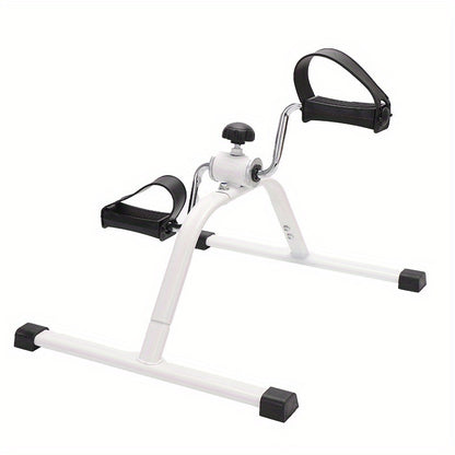 Stepper plegable para oficina en casa - Bicicleta de ejercicios compacta de hierro con pantalla digital, resistencia ajustable y funcionamiento manual para entrenamiento de piernas, rehabilitación y ejercicio muscular - Gris