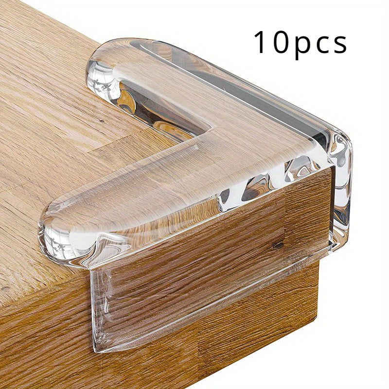 10-Pack Silicone Table Corner Guards - Thick Safety Pads for Glass Coffee Tables, Latex-Free Furniture Protection Covers