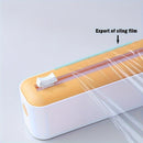 2-in-1 Kitchen Wrap Dispenser with Cutter - Refillable Plastic & Foil Organizer for Drawer, Durable ABS Material