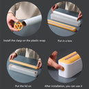 2-in-1 Kitchen Wrap Dispenser with Cutter - Refillable Plastic & Foil Organizer for Drawer, Durable ABS Material