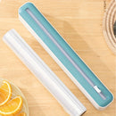 2-in-1 Kitchen Wrap Dispenser with Cutter - Refillable Plastic & Foil Organizer for Drawer, Durable ABS Material