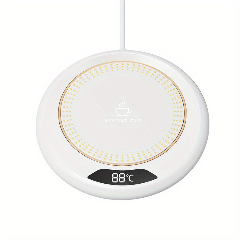 Cop Rose Smart USB Beverage Warmer - Adjustable 3-Temperature Coaster for Office, Camping & Picnics, Fits Most Cups