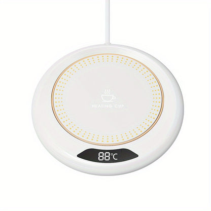 Cop Rose Smart USB Beverage Warmer - Adjustable 3-Temperature Coaster for Office, Camping & Picnics, Fits Most Cups
